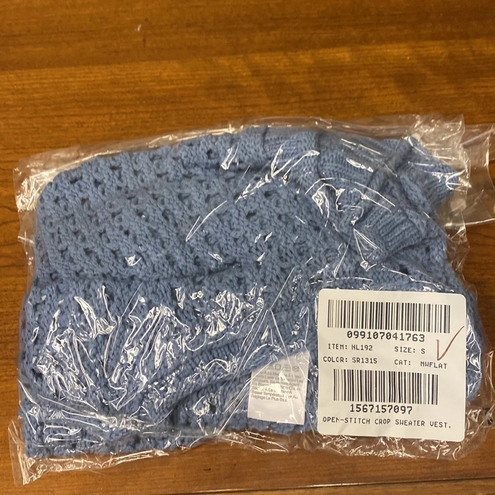 Madewell Open-Stitch Crop Sweater Vest NL192